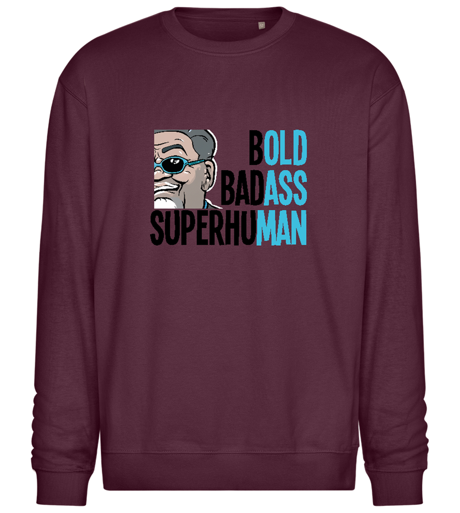 Bold Man Design - Comfort Essential Unisex Sweater_BORDEAUX_front