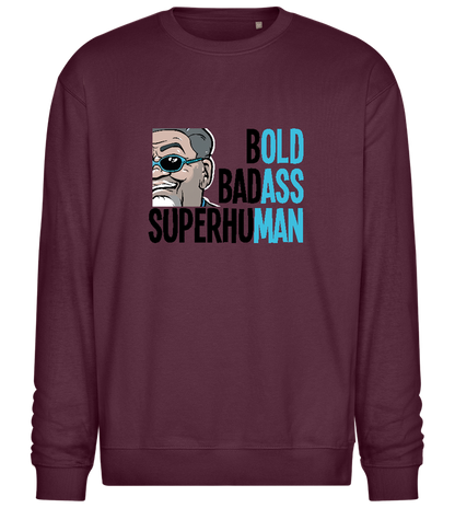 Bold Man Design - Comfort Essential Unisex Sweater_BORDEAUX_front