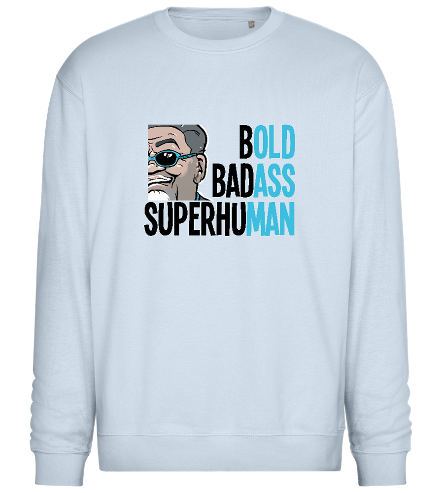 Bold Man Design - Comfort Essential Unisex Sweater_CREAMY BLUE_front