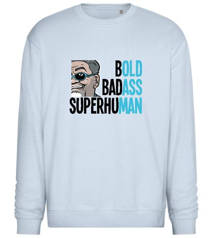 Bold Man Design - Comfort Essential Unisex Sweater_CREAMY BLUE_front