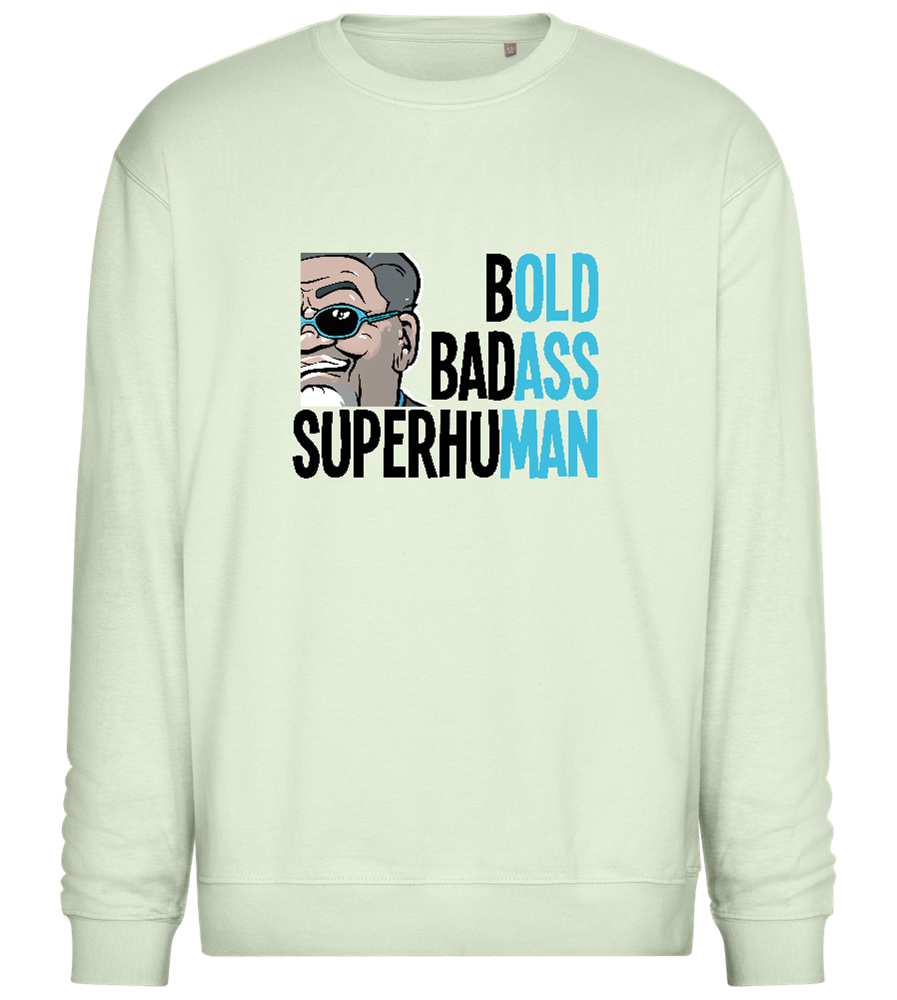 Bold Man Design - Comfort Essential Unisex Sweater_CREAMY GREEN_front