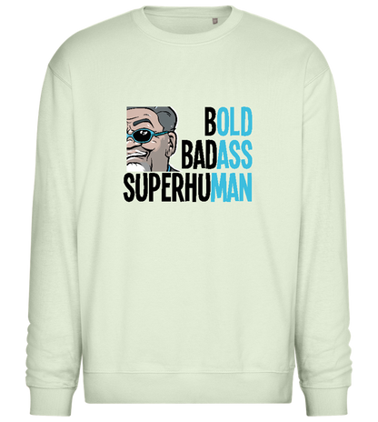 Bold Man Design - Comfort Essential Unisex Sweater_CREAMY GREEN_front