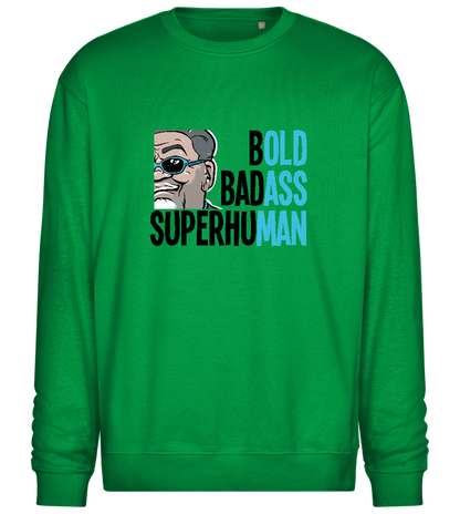 Bold Man Design - Comfort Essential Unisex Sweater_MEADOW GREEN_front