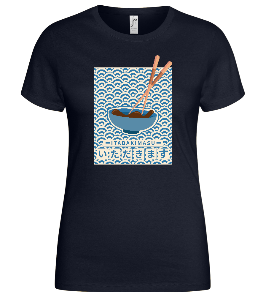 Itadakimasu Bowl Design - Basic women's t-shirt_FRENCH NAVY_front