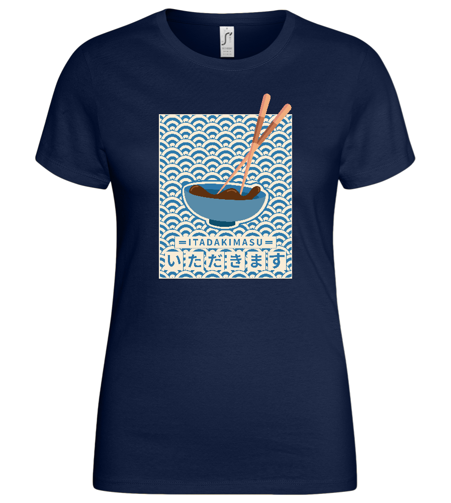 Itadakimasu Bowl Design - Basic women's t-shirt_MARINE_front