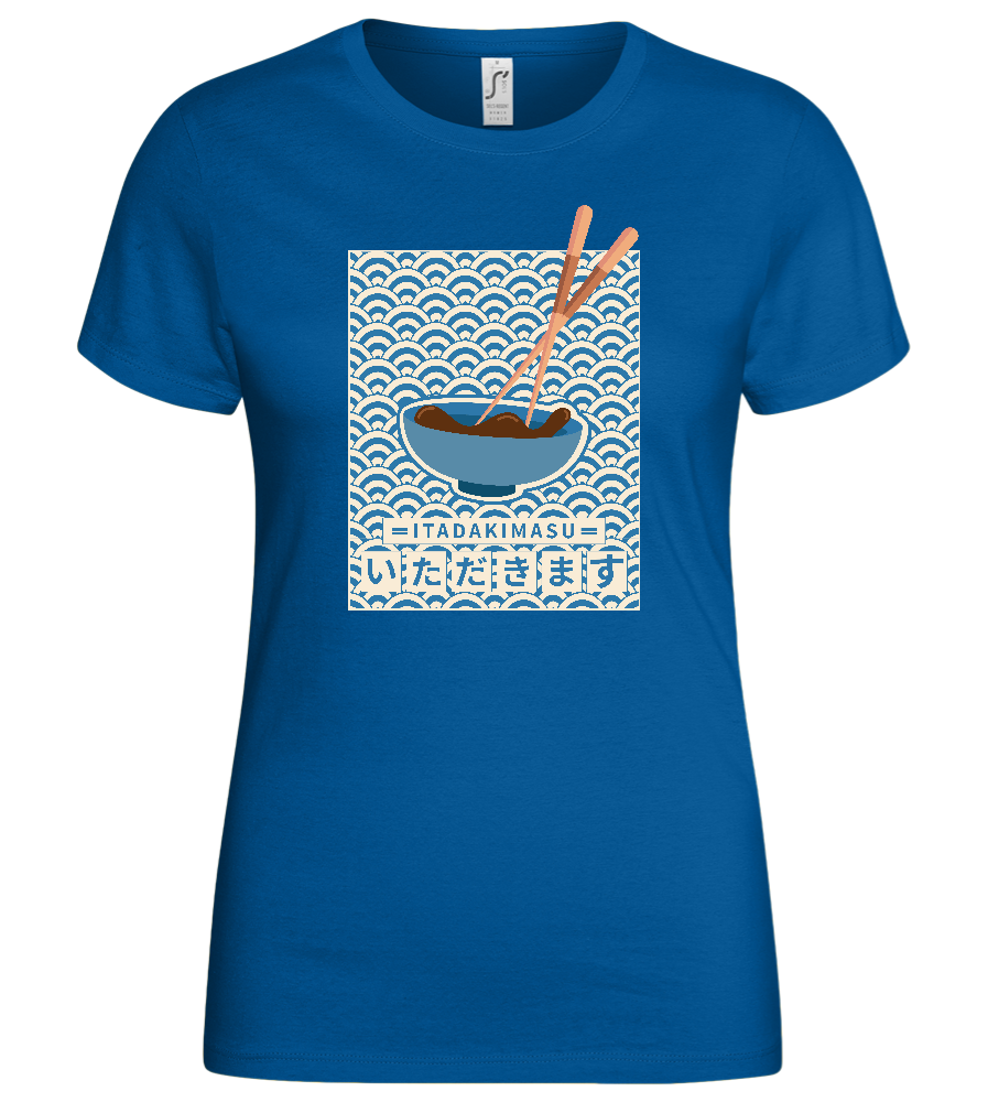 Itadakimasu Bowl Design - Basic women's t-shirt_ROYAL_front