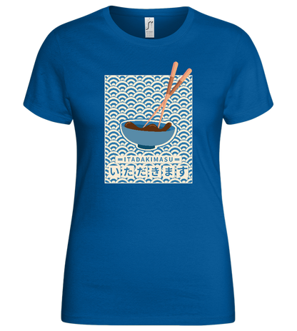 Itadakimasu Bowl Design - Basic women's t-shirt_ROYAL_front