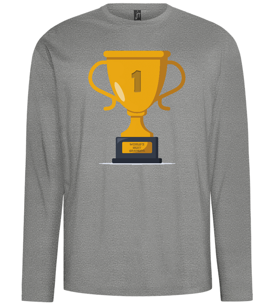 #1 Grandpa Design - Comfort men's long sleeve t-shirt_ORION GREY_front