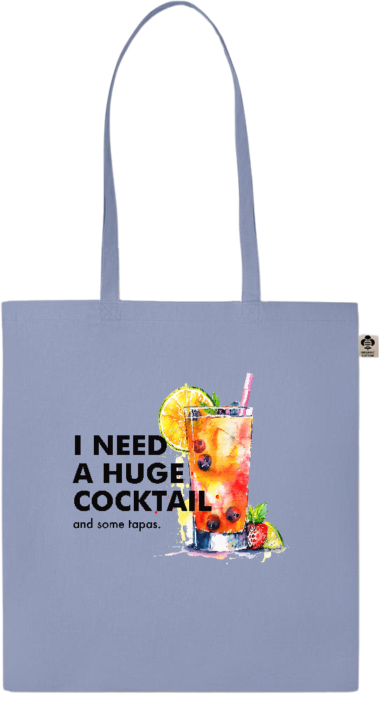 A Huge Cocktail Design - Essential colored organic cotton tote bag_BABY BLUE_front