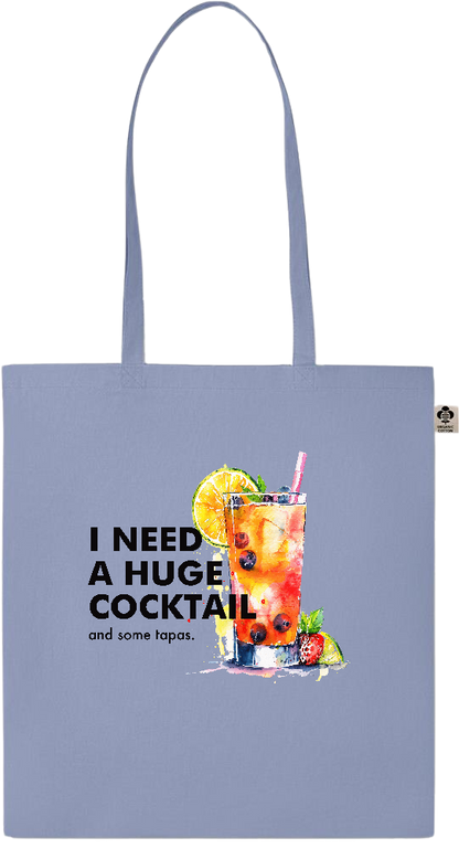 A Huge Cocktail Design - Essential colored organic cotton tote bag_BABY BLUE_front