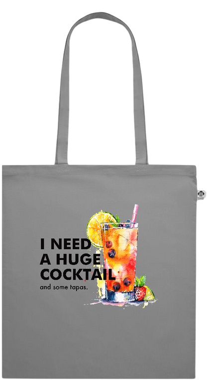 A Huge Cocktail Design - Essential colored organic cotton tote bag_GREY_front