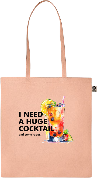 A Huge Cocktail Design - Essential colored organic cotton tote bag_ORANGE_front