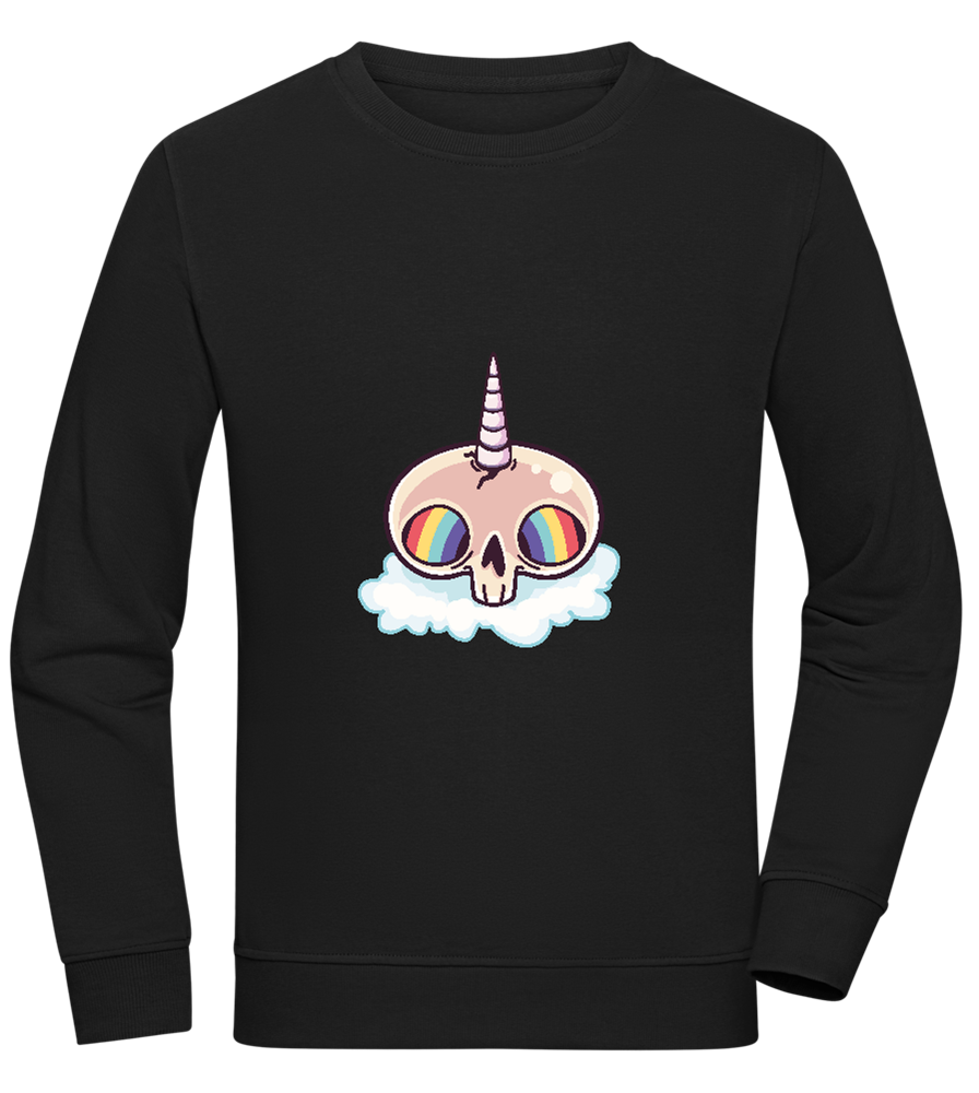 Unicorn Rainbow Design - Comfort unisex sweater_BLACK_front
