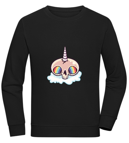 Unicorn Rainbow Design - Comfort unisex sweater_BLACK_front