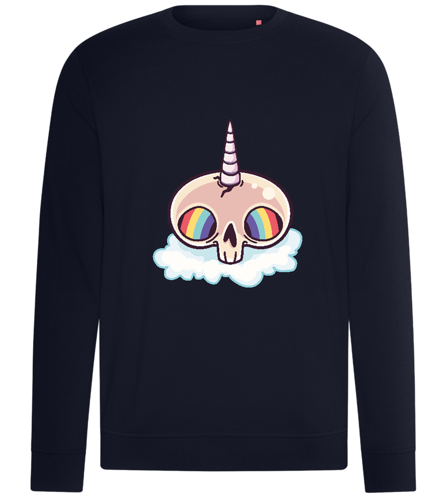 Unicorn Rainbow Design - Comfort unisex sweater_FRENCH NAVY_front