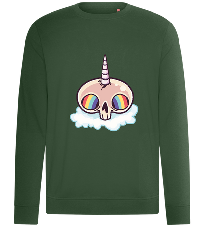 Unicorn Rainbow Design - Comfort unisex sweater_GREEN BOTTLE_front