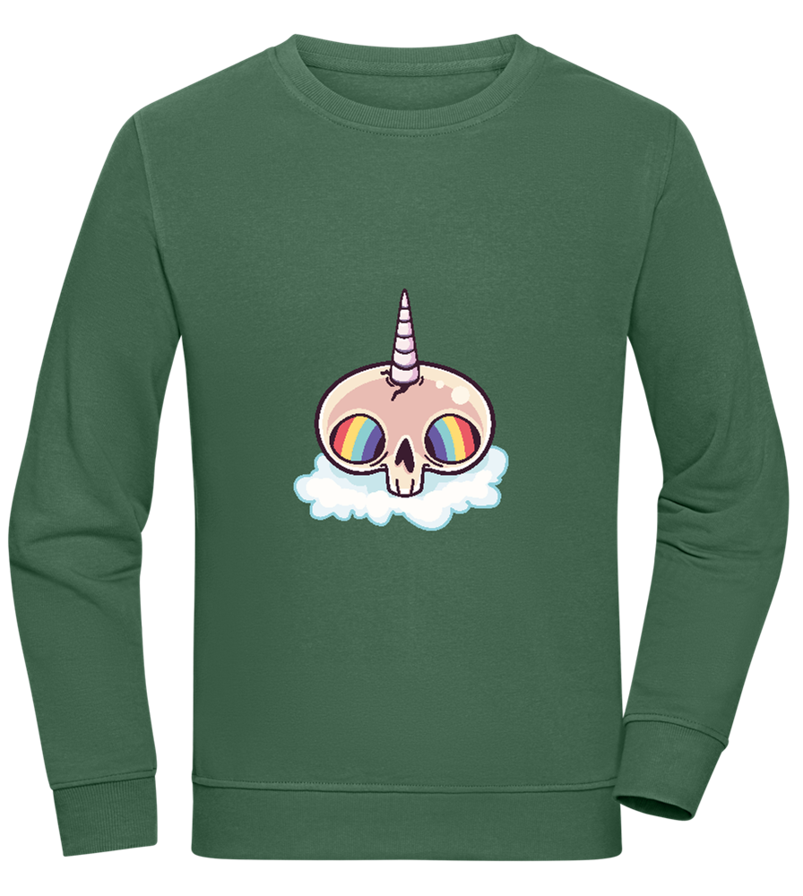 Unicorn Rainbow Design - Comfort unisex sweater_GREEN BOTTLE_front