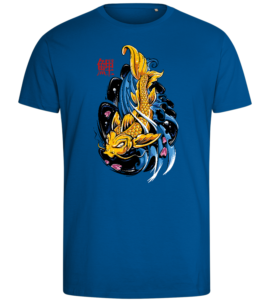 Golden Koi Carper Design - Comfort men's fitted t-shirt_ROYAL_front