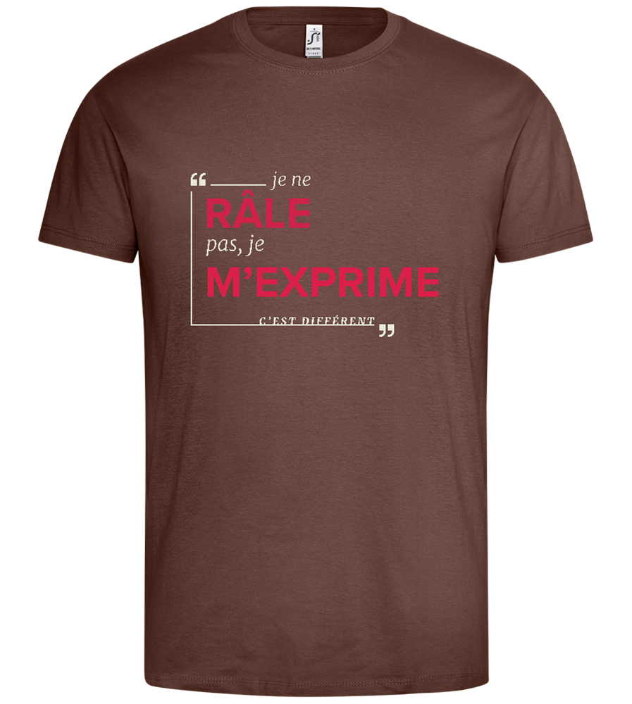 Express Yourself Design - Premium men's t-shirt_CHOCOLATE_front