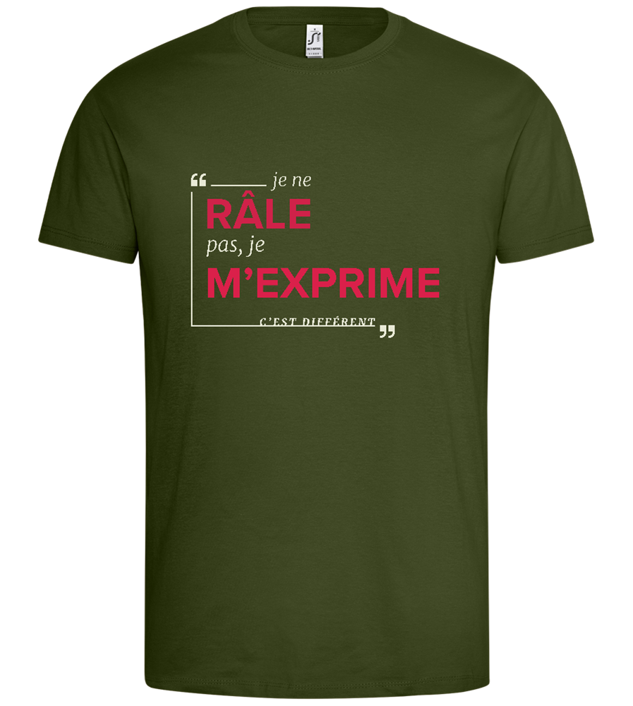 Express Yourself Design - Premium men's t-shirt_DARK KHAKI_front