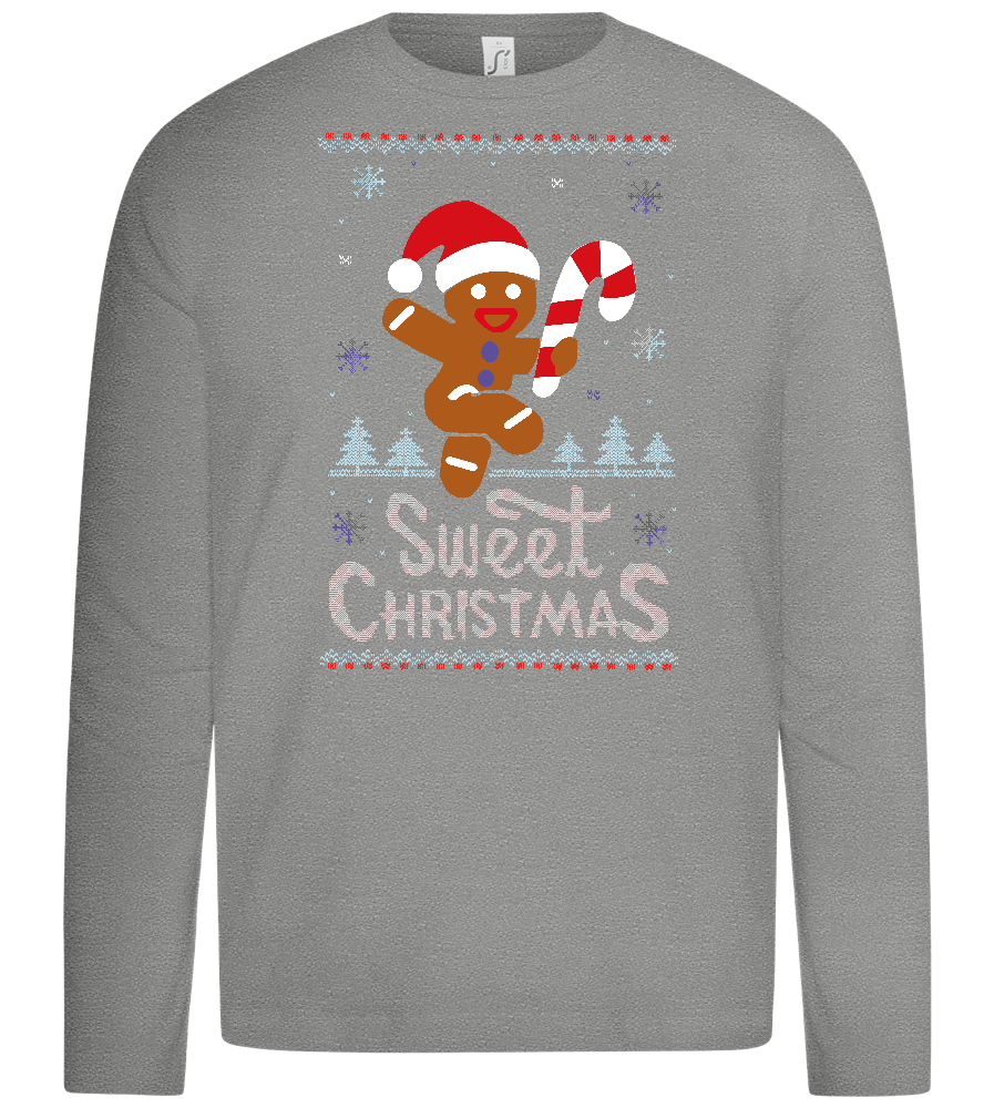 Gingerbread Man Design - Premium kids long sleeve t-shirt_ORION GREY_front