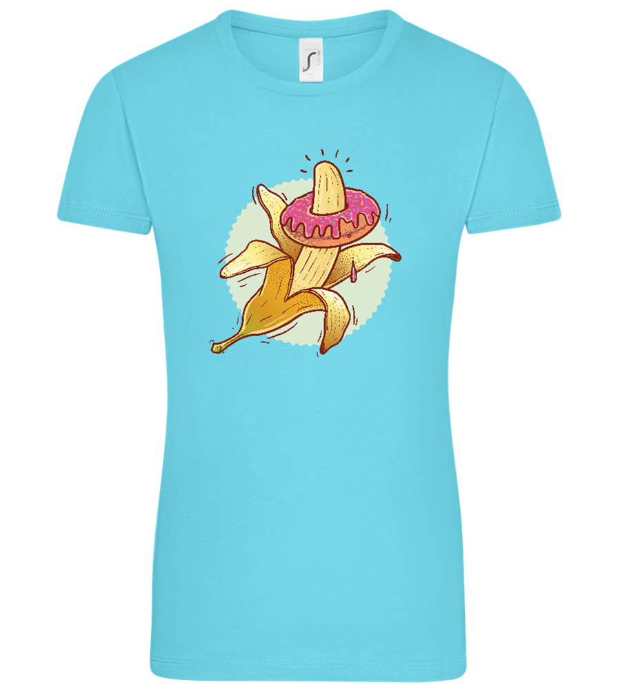 Banana Donut Design - Comfort women's t-shirt_HAWAIIAN OCEAN_front