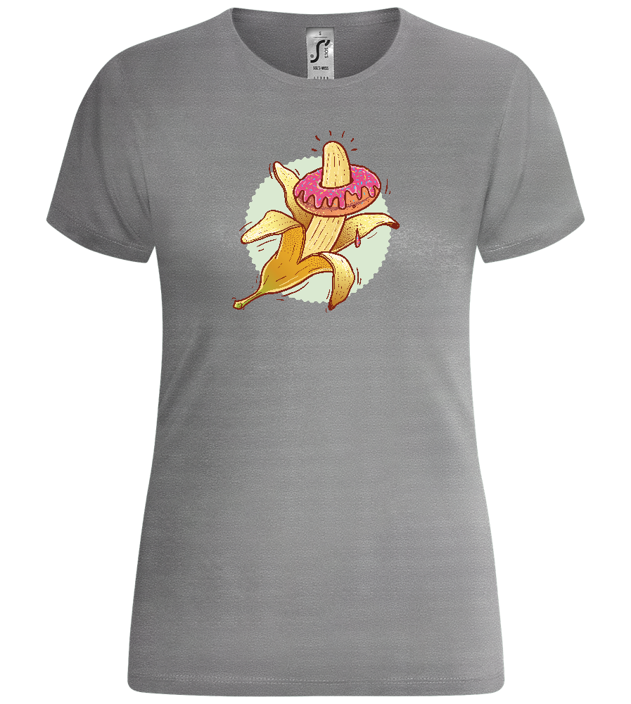 Banana Donut Design - Comfort women's t-shirt_ORION GREY_front