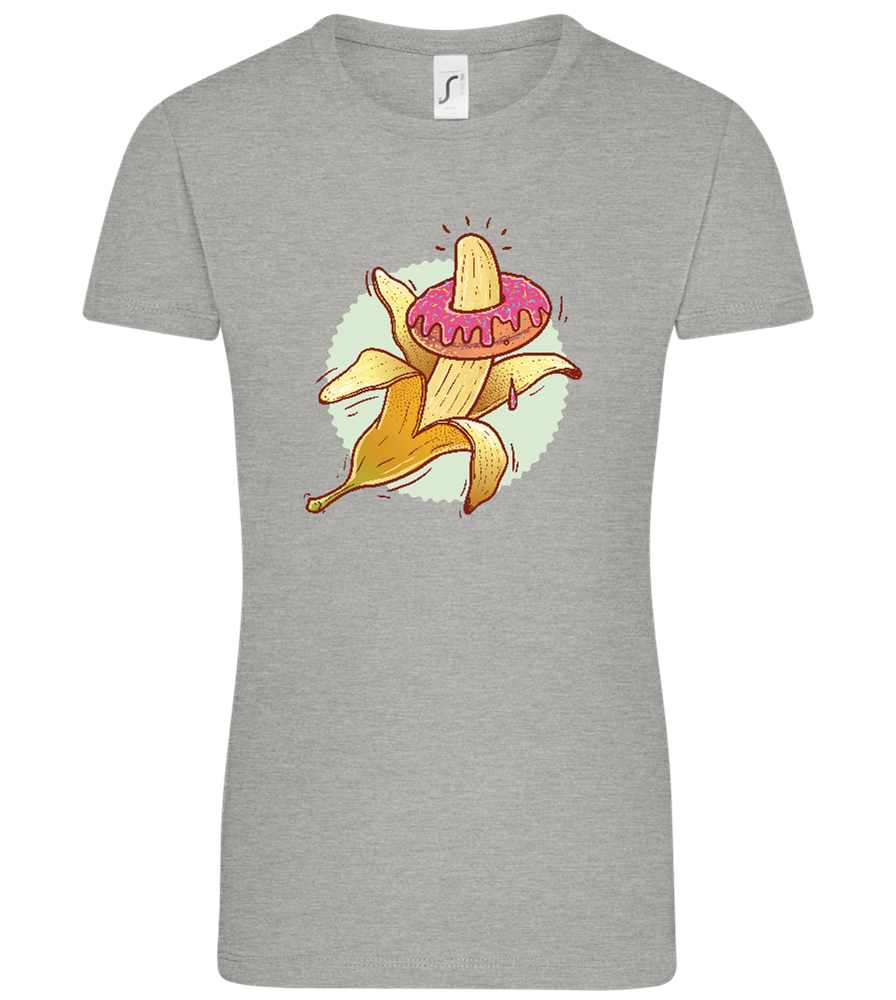 Banana Donut Design - Comfort women's t-shirt_ORION GREY_front