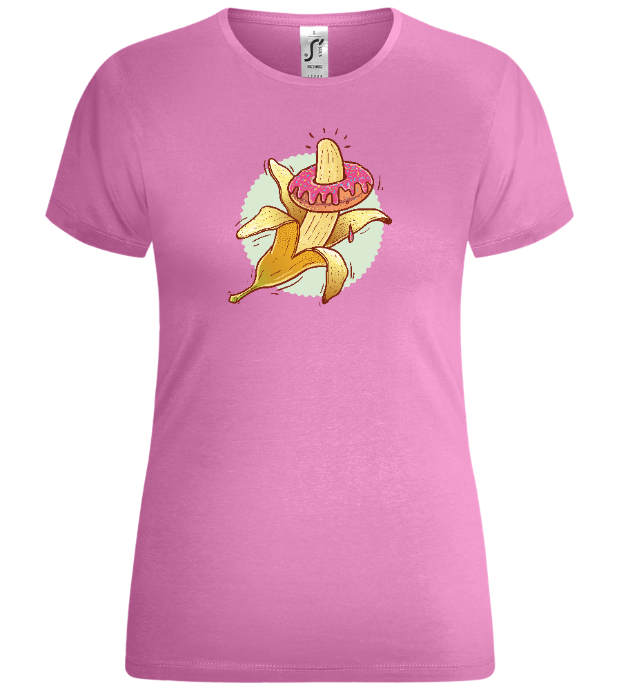 Banana Donut Design - Comfort women's t-shirt_PINK ORCHID_front