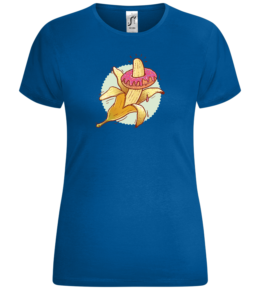 Banana Donut Design - Comfort women's t-shirt_ROYAL_front