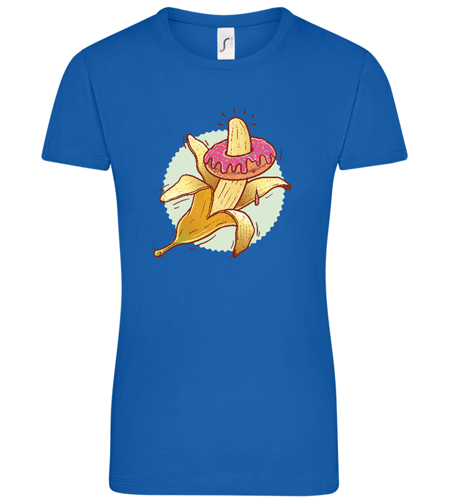 Banana Donut Design - Comfort women's t-shirt_ROYAL_front