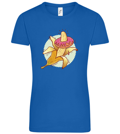 Banana Donut Design - Comfort women's t-shirt_ROYAL_front