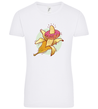 Banana Donut Design - Comfort women's t-shirt_WHITE_front