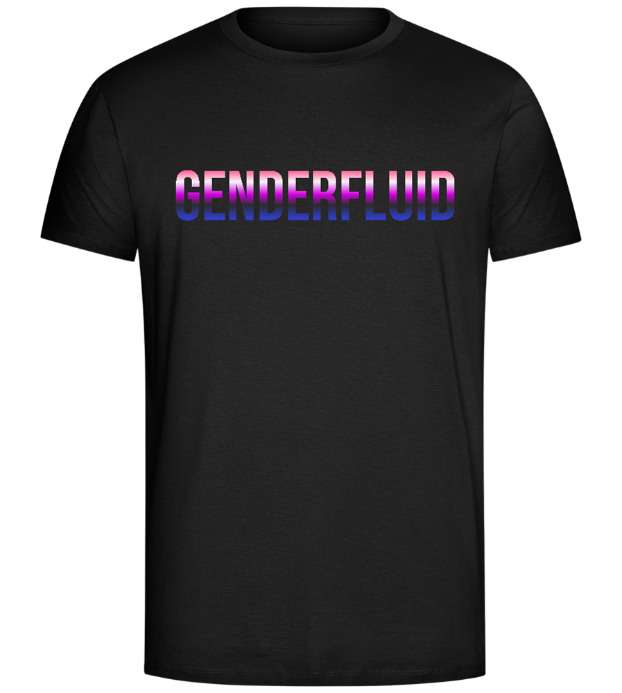 Genderfluid Text Design - Comfort Unisex T-Shirt_DEEP BLACK_front