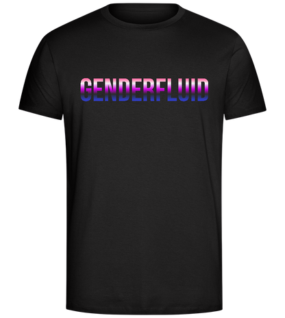 Genderfluid Text Design - Comfort Unisex T-Shirt_DEEP BLACK_front