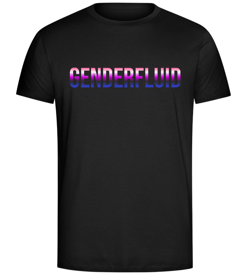 Genderfluid Text Design - Comfort Unisex T-Shirt_DEEP BLACK_front