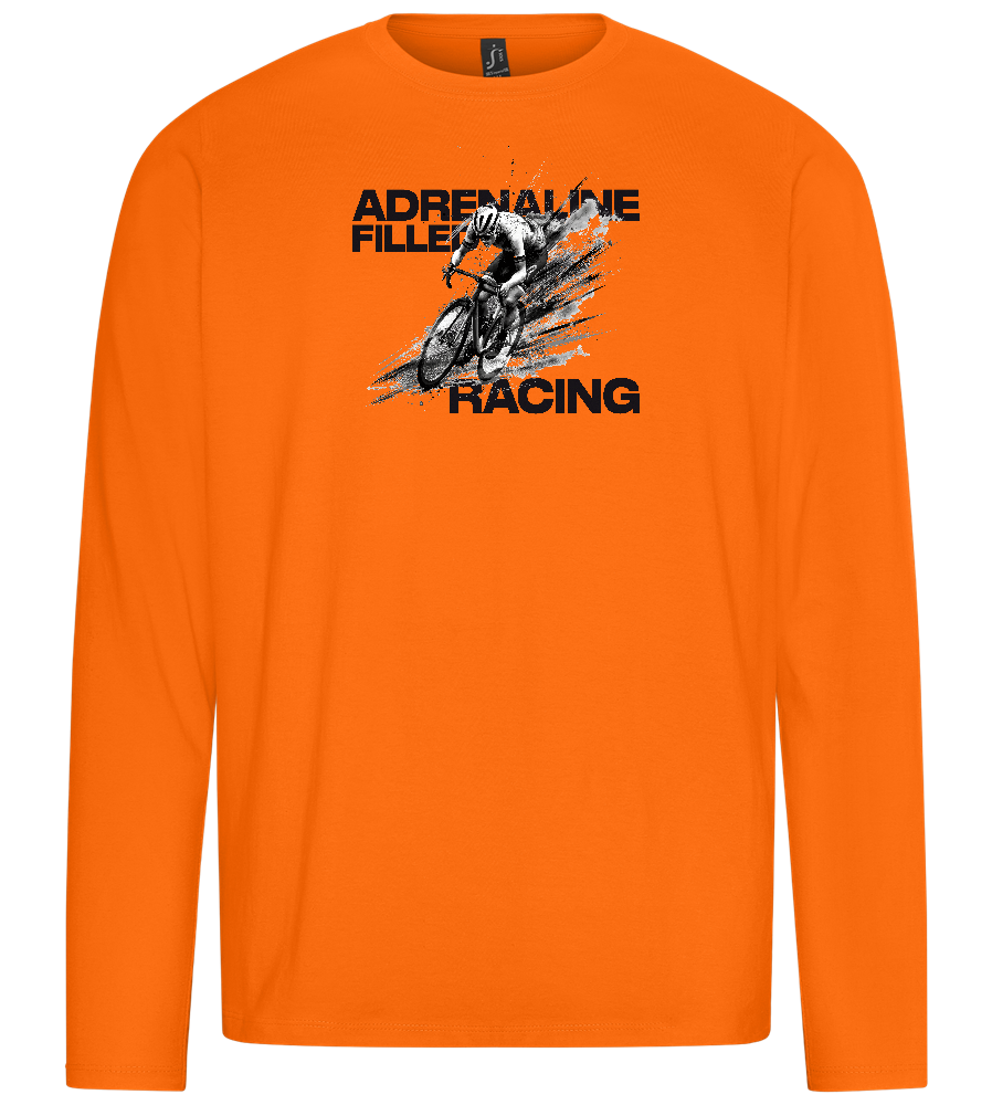 Adrenaline Filled Racing Design - Premium men's long sleeve t-shirt_ORANGE_front