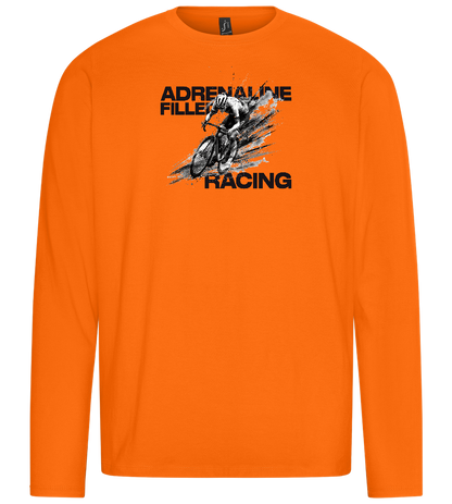 Adrenaline Filled Racing Design - Premium men's long sleeve t-shirt_ORANGE_front