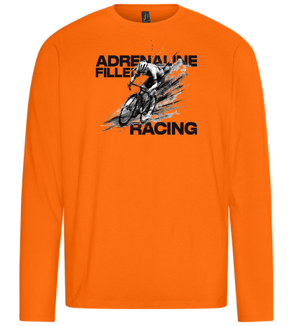 Adrenaline Filled Racing Design - Premium men's long sleeve t-shirt_ORANGE_front