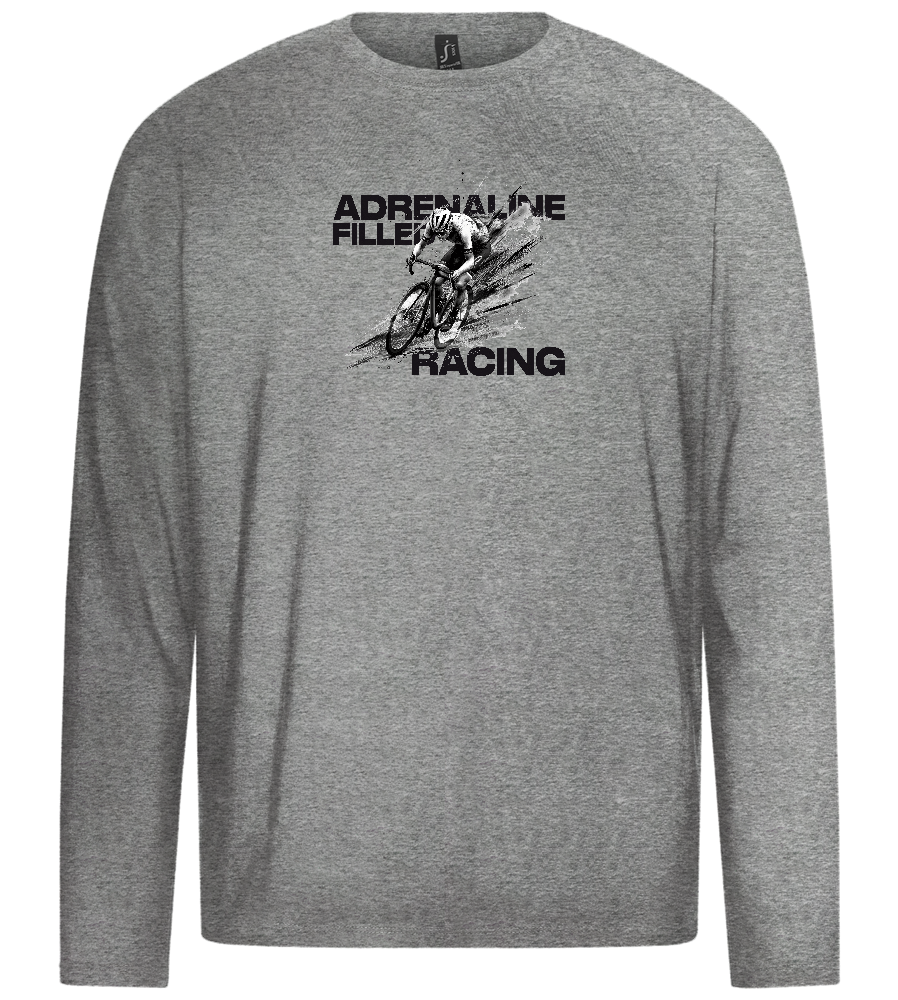 Adrenaline Filled Racing Design - Premium men's long sleeve t-shirt_ORION GREY_front