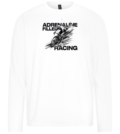 Adrenaline Filled Racing Design - Premium men's long sleeve t-shirt_WHITE_front