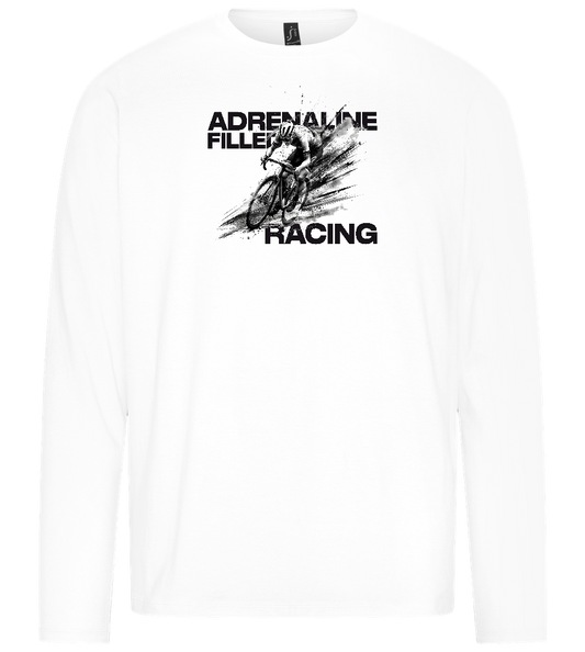 Adrenaline Filled Racing Design - Premium men's long sleeve t-shirt_WHITE_front