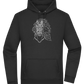 White Abstract Horsehead Design - Premium Essential Unisex Hoodie_BLACK_front