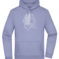 White Abstract Horsehead Design - Premium Essential Unisex Hoodie_BLUE_front