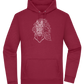 White Abstract Horsehead Design - Premium Essential Unisex Hoodie_BORDEAUX_front