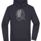 White Abstract Horsehead Design - Premium Essential Unisex Hoodie_FRENCH NAVY_front