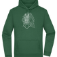 White Abstract Horsehead Design - Premium Essential Unisex Hoodie_GREEN BOTTLE_front