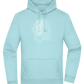 White Abstract Horsehead Design - Premium Essential Unisex Hoodie_POOL BLUE_front