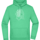 White Abstract Horsehead Design - Premium Essential Unisex Hoodie_SPRING GREEN_front