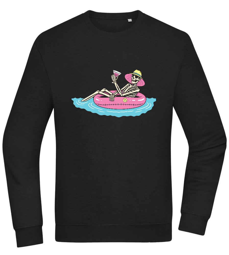 Drink And Chill Design - Comfort Essential Unisex Sweater_BLACK_front